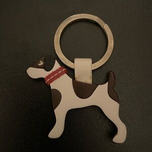 Coach Jack Russell Terrier Dog Keychain Fob Bag Charm